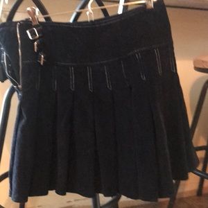 Corduroy black skirt